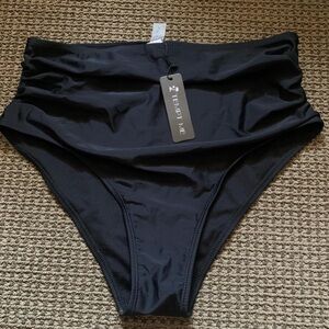 Black High-Waisted Bikini Bottoms